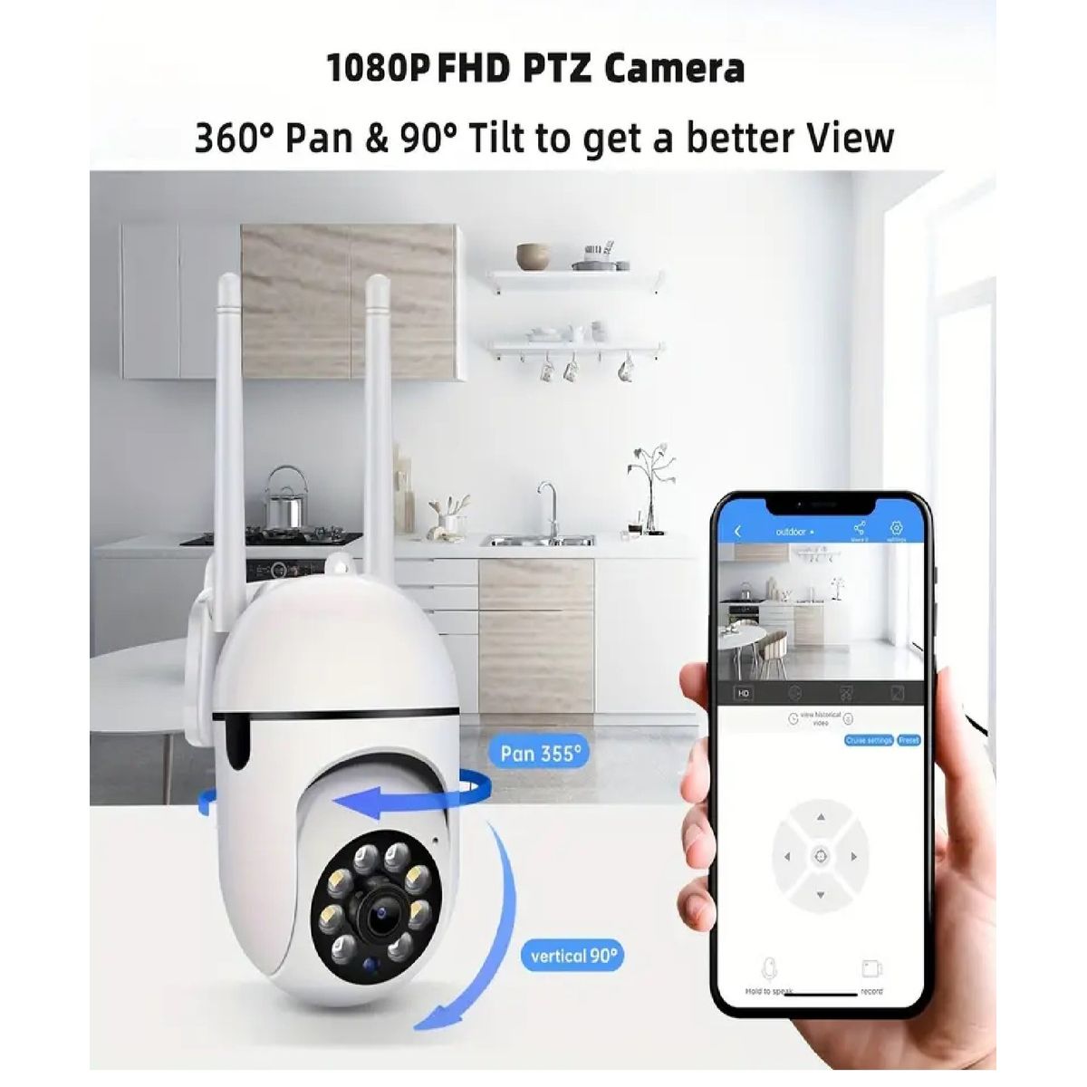 GENERAL - Cámara De Seguridad Wifi Inteligente Fraba Robotica Vision Nocturna