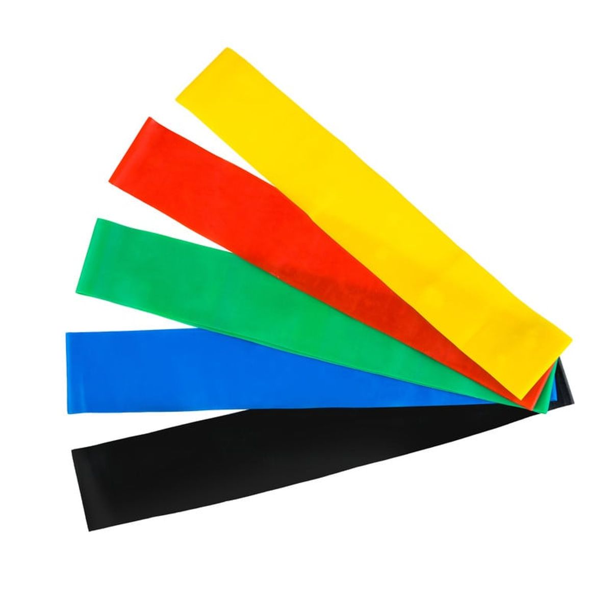 STYLE STARS - Set x5 Bandas Elásticas Resistencia Ejercicio y Fisioterapia