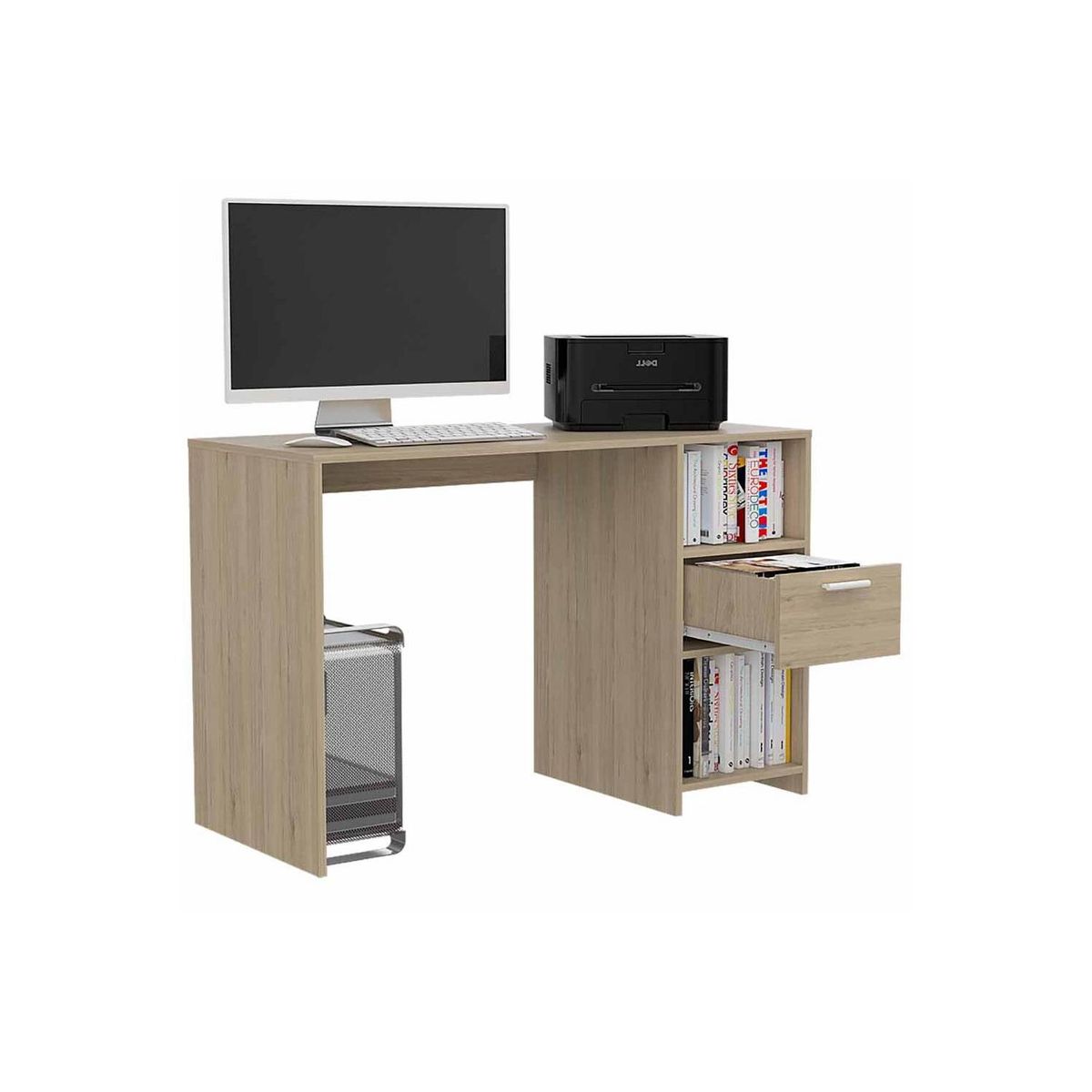 RTA DESIGN - Escritorio budapest beige con un cajón archivador