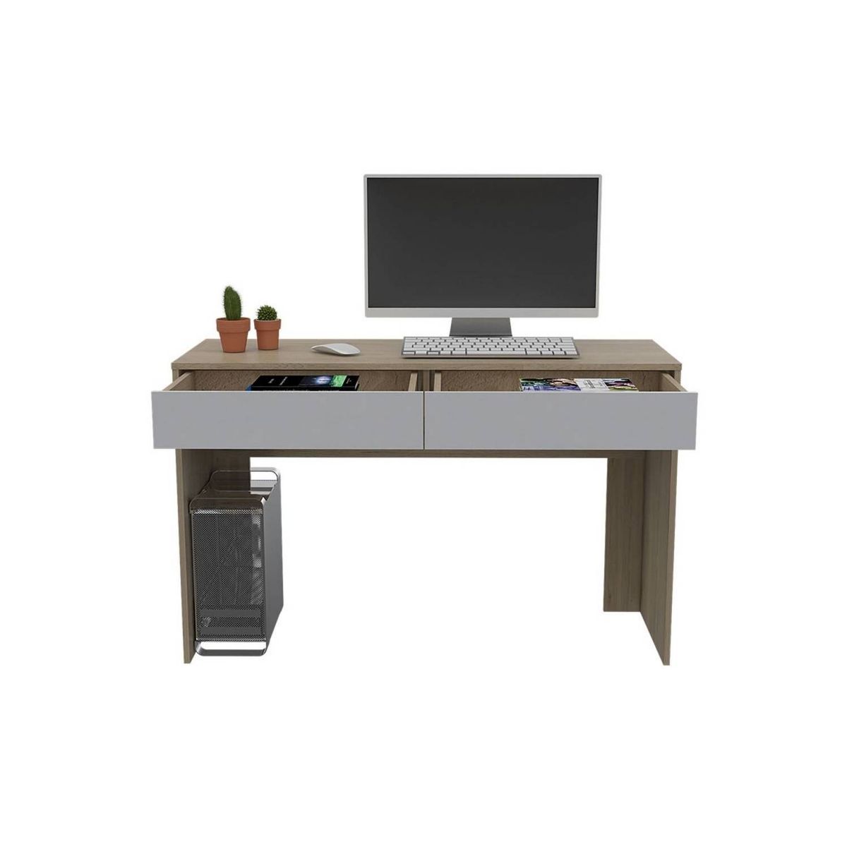 RTA DESIGN - Escritorio acre color rovere blanco