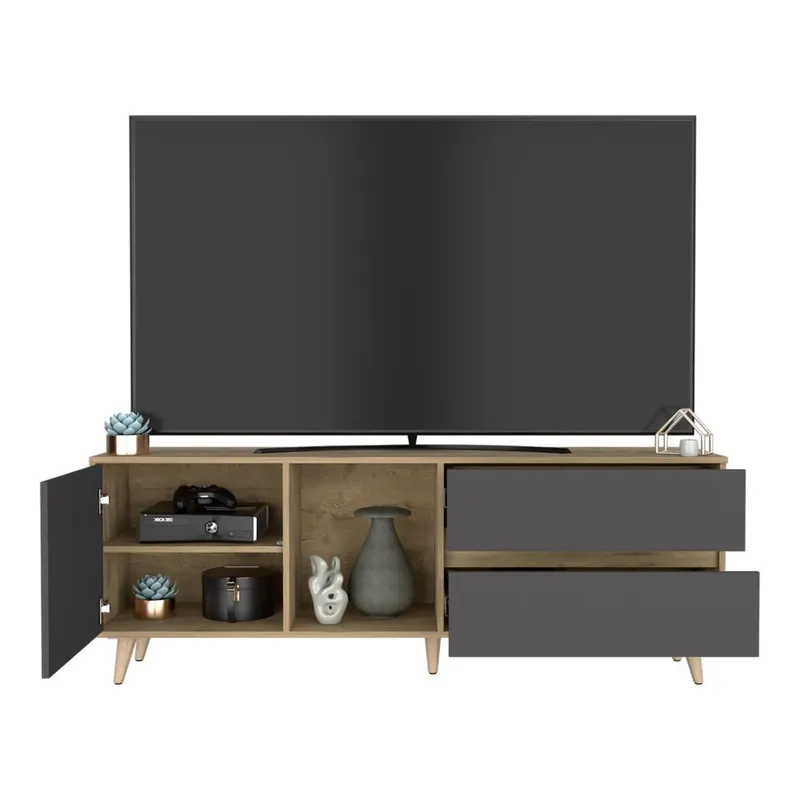 RTA DESIGN - Mesa Para Tv Nashira Macadamia Para Televisor de Hasta 65 Pulgadas