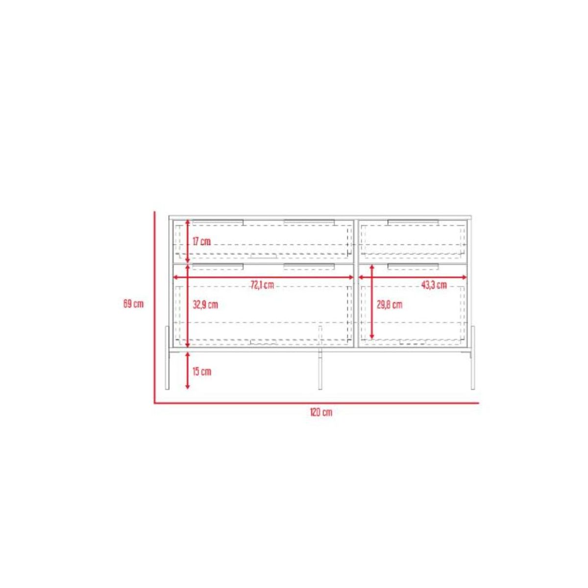 RTA DESIGN - Organizador Midas Blanco con cuatro cajones para guardar
