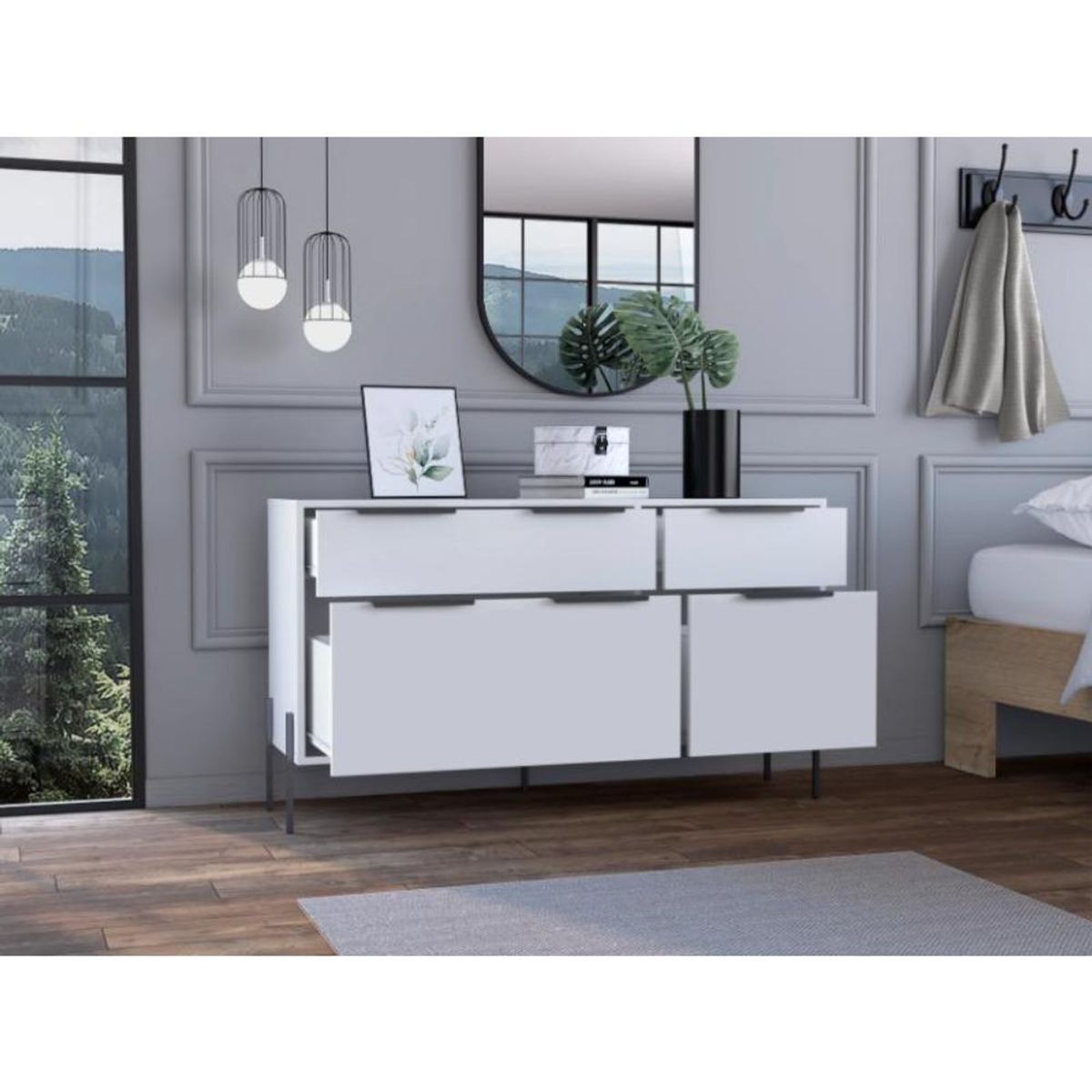 RTA DESIGN - Organizador Midas Blanco con cuatro cajones para guardar