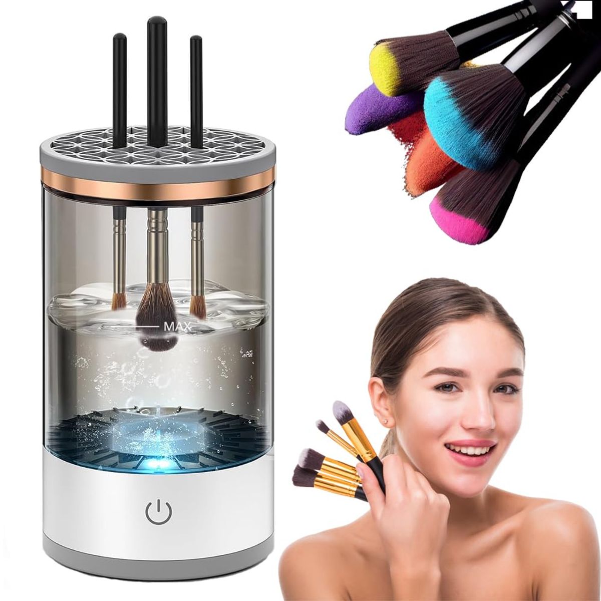 GENERICO - Limpiador Eléctrico Brochas Maquillaje