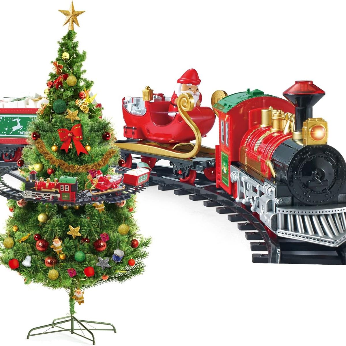 GENERICO - Juego De Tren De Juguete Para Colgar Alrededor Del Árbol De Navidad