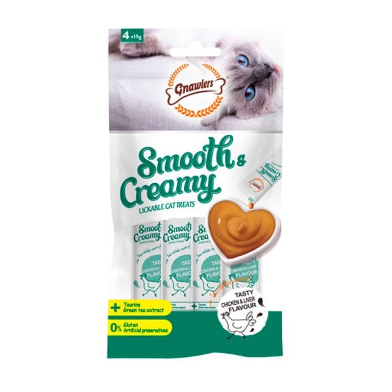 CATLIKE - Snack Para Gato Smooth Y Creamy Sabor Pollo E Higado X 4und