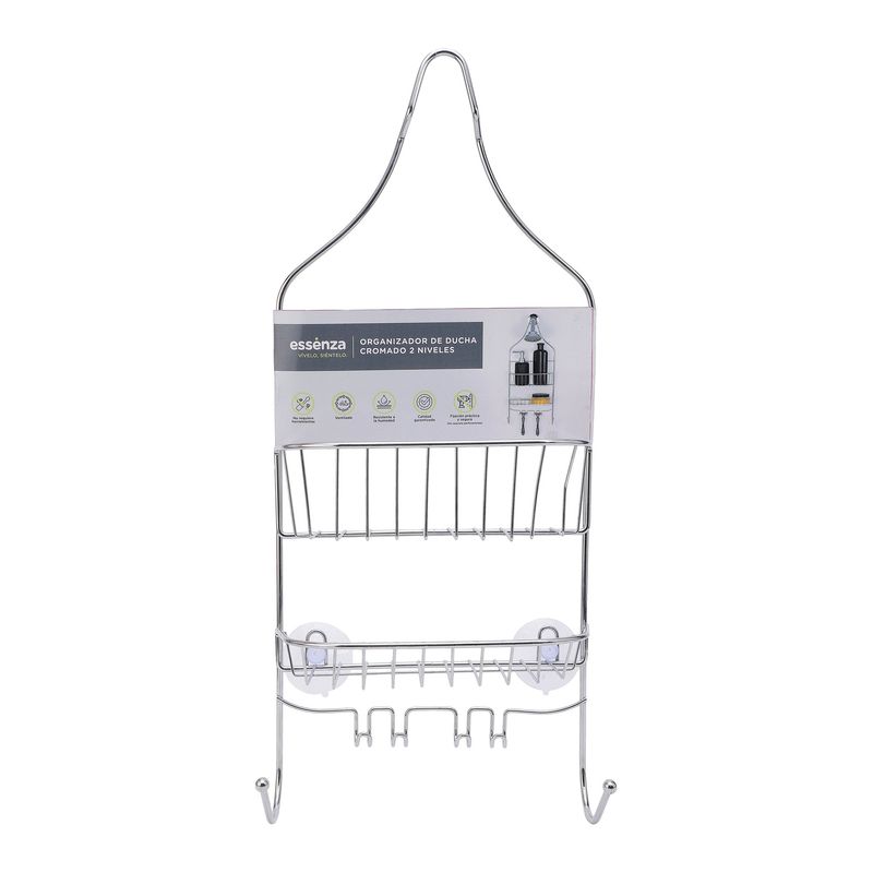 ESSENZA - Organizador De Ducha Y Baño Essenza Cromado 2 Niveles