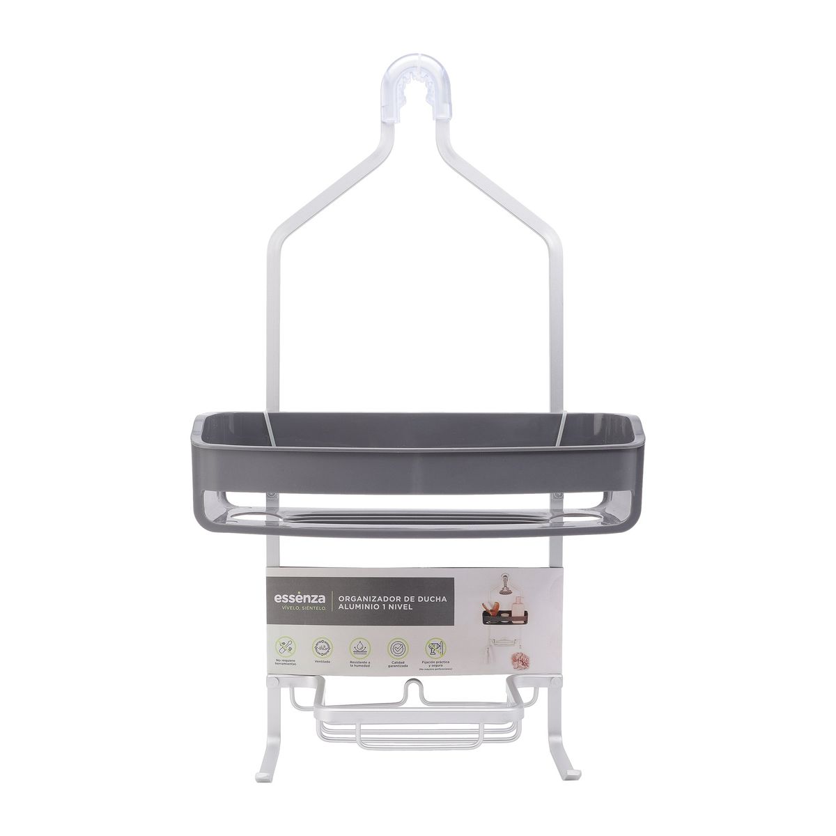 ESSENZA - Organizador De Ducha Y Baño Essenza En Aluminio 2 Niveles