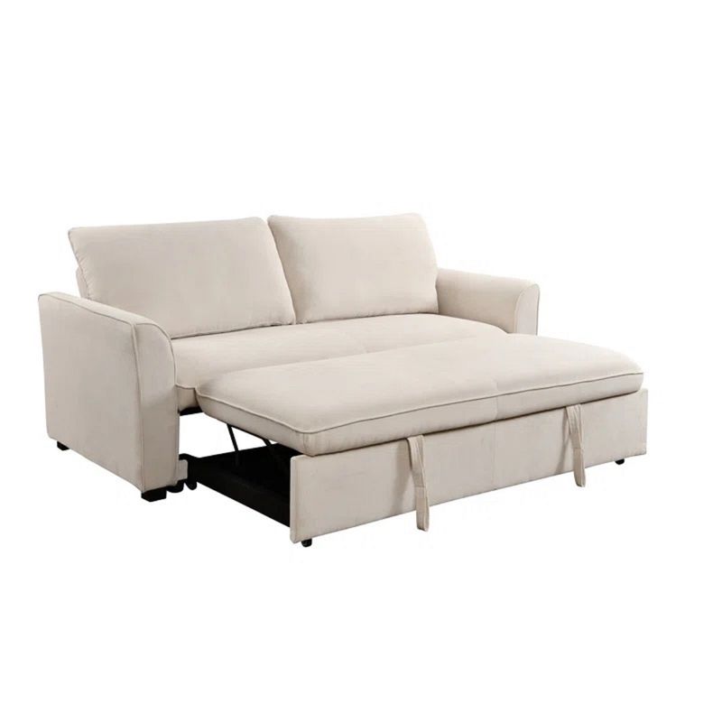 SOFA MARKET - Sofa Cama Cajon Tori 3 Puestos Tela Beige