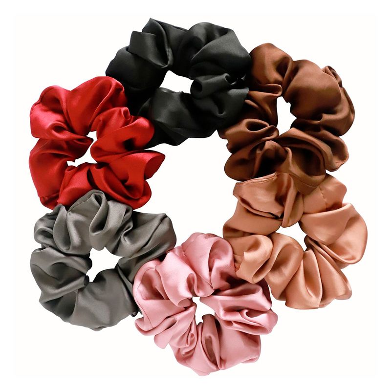 GENERICO - Kit Scrunchies Seda Satin Premium x6