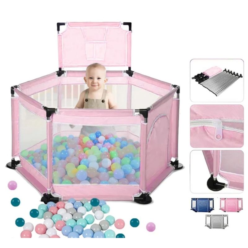 GENERICO - Corral piscina con pelotas para bebe