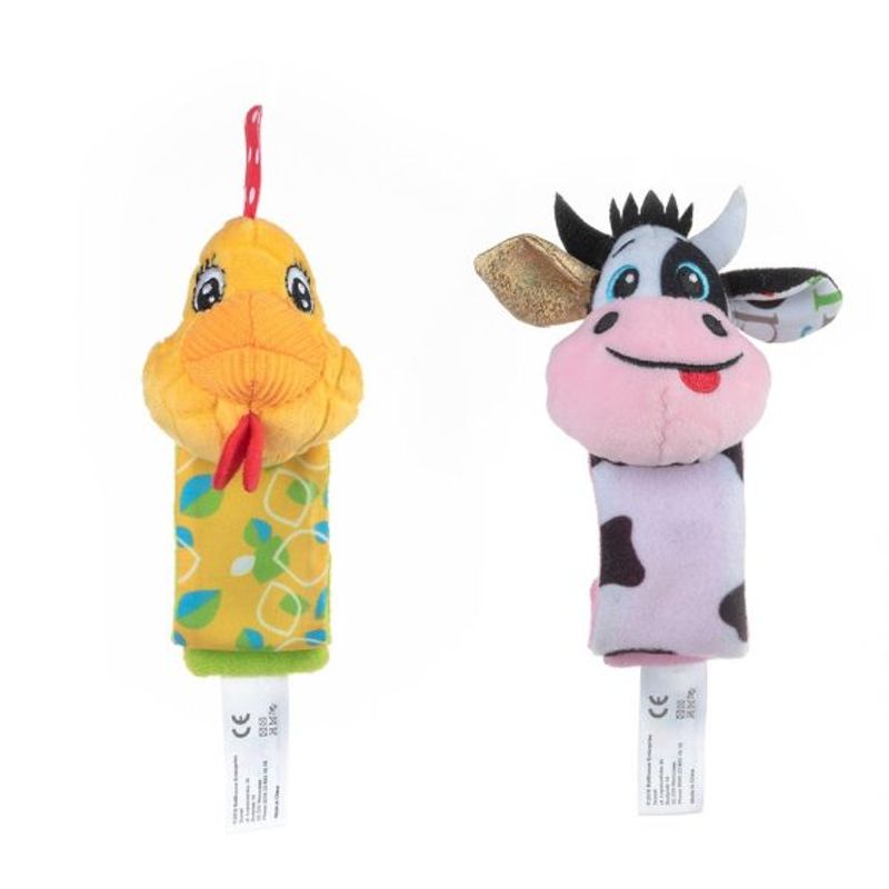 JUGANDO Y EDUCANDO - Juguete Bebé Didáctico Muñequeras De Animales Sonajeros