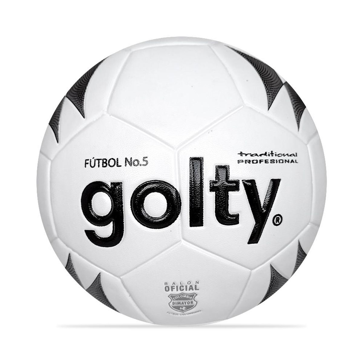 GOLTY - Balon De Futbol Profesional Golty Traditional #5-Blanco