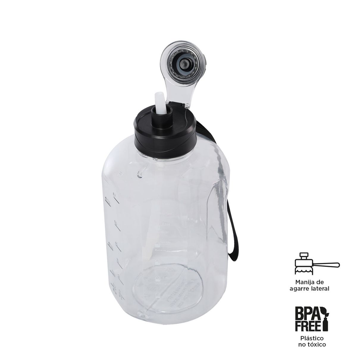 TOTTO - Botilito Plástico Lift 2500 Ml Negro