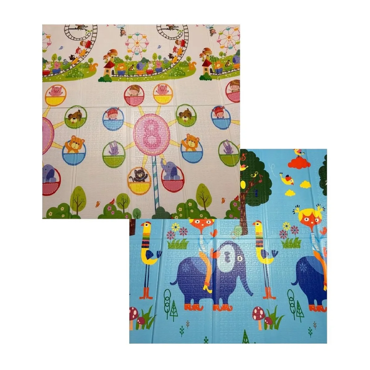 GENERICO - Tapete Extragrande Plegable Gateo Bebe 200x180 Cms Doble Faz