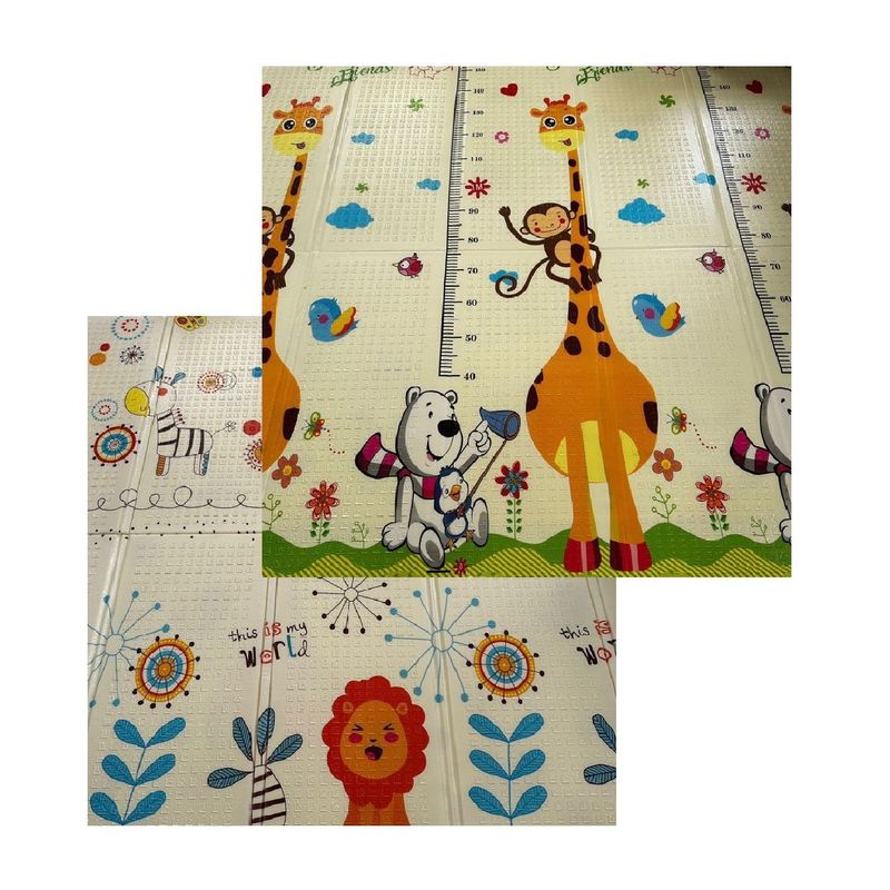 GENERICO - Tapete Extragrande Plegable Gateo Bebe 200x180 Cms Doble Faz