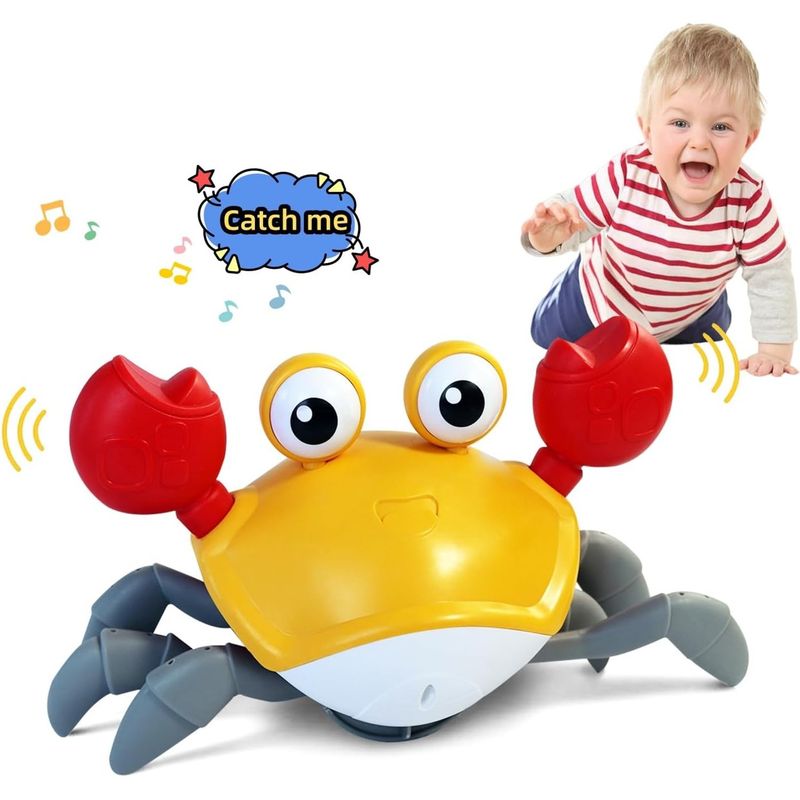 MUNDO BEBE - Juguete De Cangrejo Recargable Interactivo Musical Camina