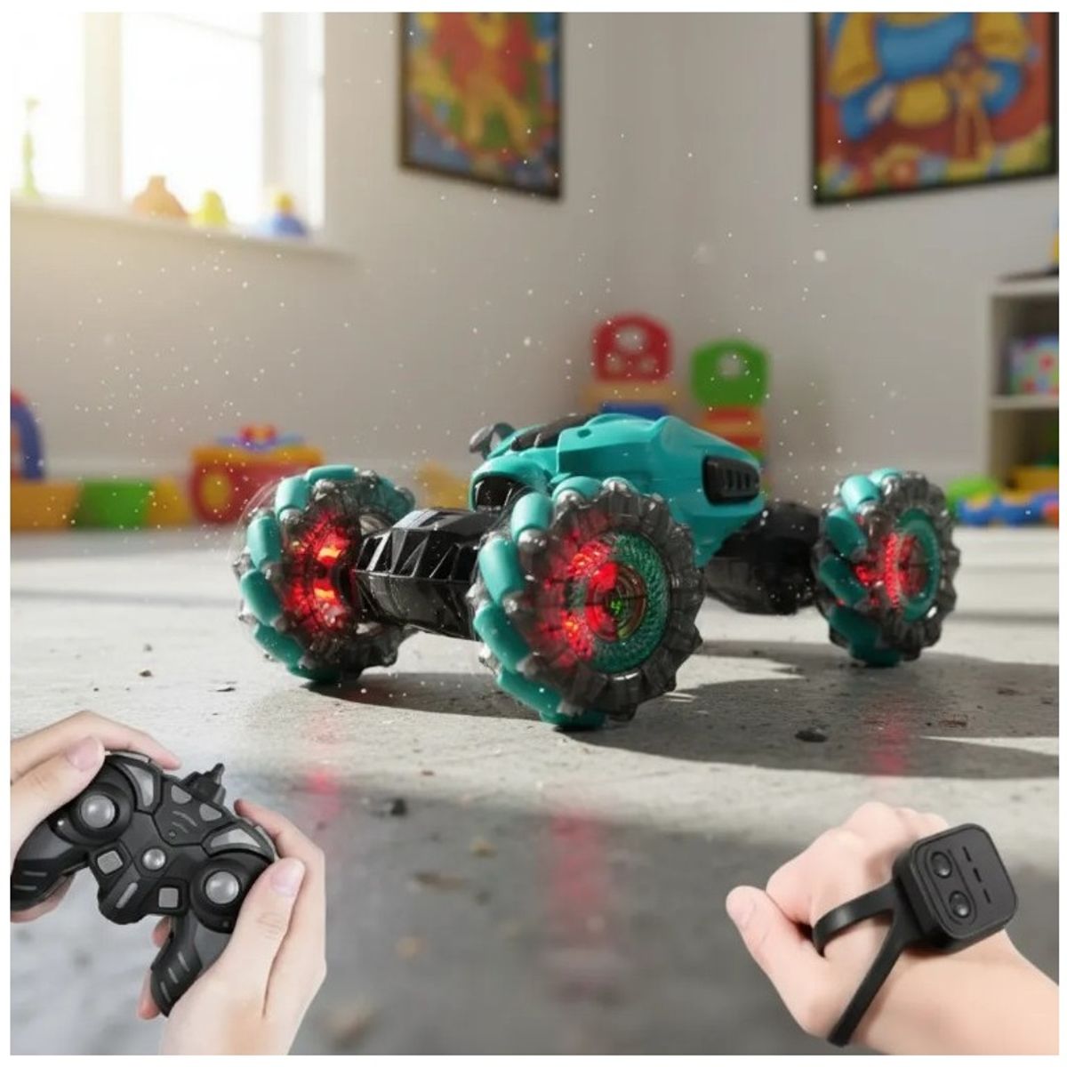 HOME - Carro Control Remoto Stunt 4x4 Sensor Movimiento Mano