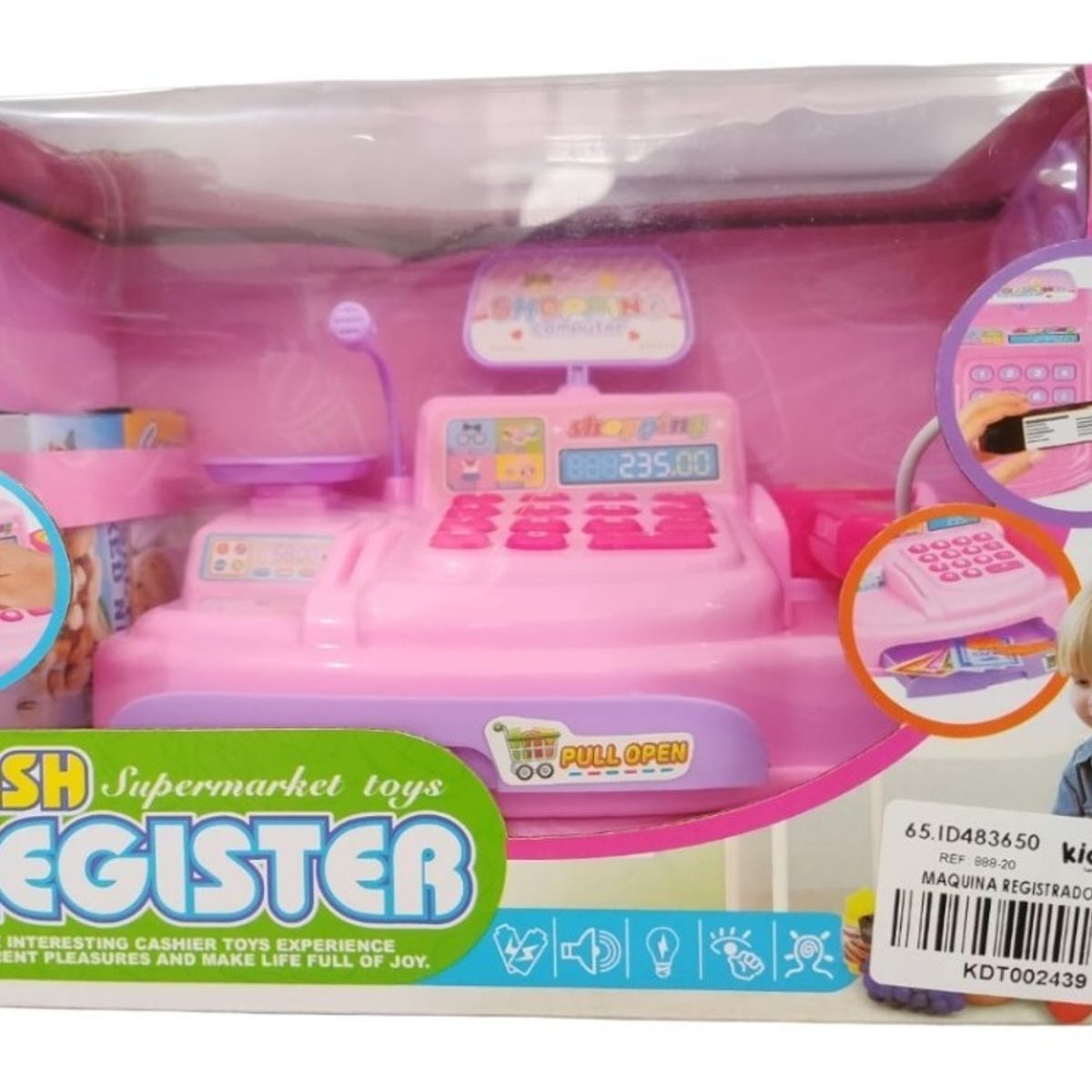 GENERICO - Juguete Niñas Caja Registradora Calculadora Real Escáner