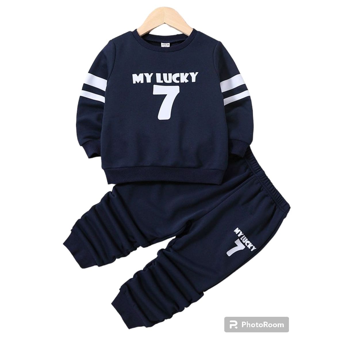 URBAN PLUS - conjunto niño buzo y pantalon 7 azul sudadera