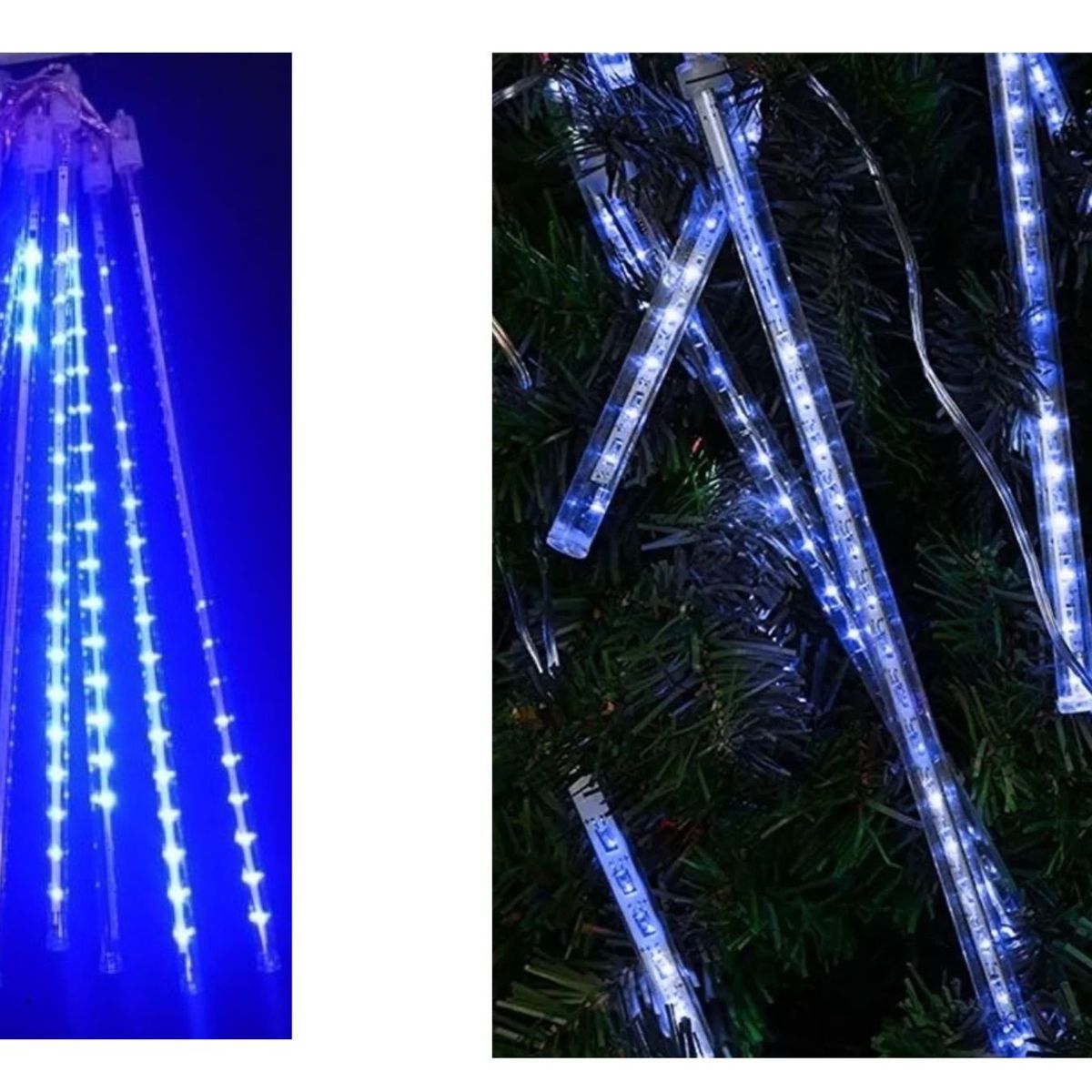 GENERICO - Luces led navideña luz decorativa lluvia meteoro Azul  50 cm