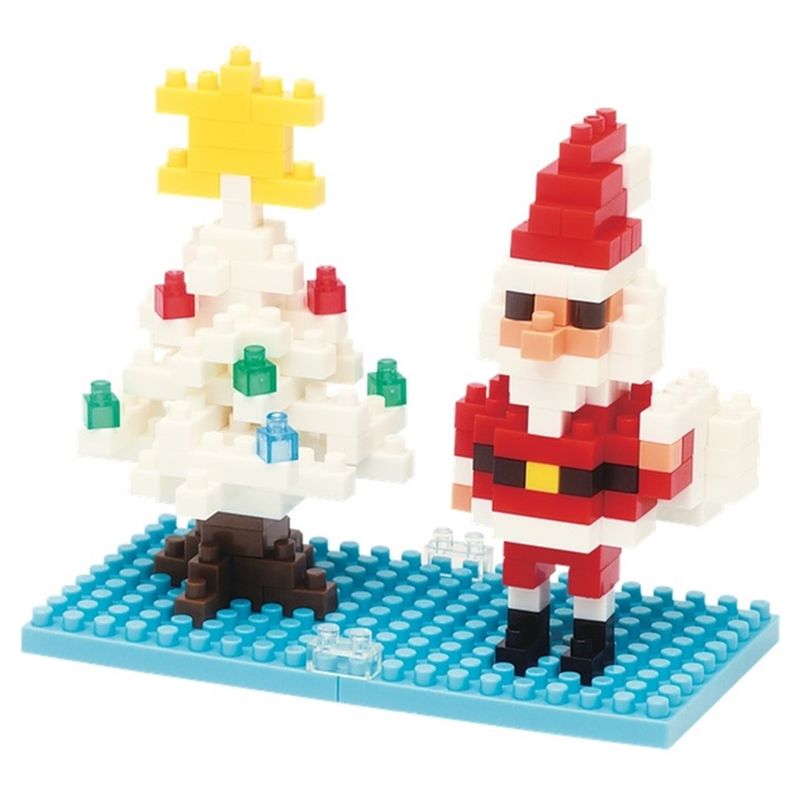 GENERICO - Árbol De Navidad Y Muñeco Microbloques  De Construcción
