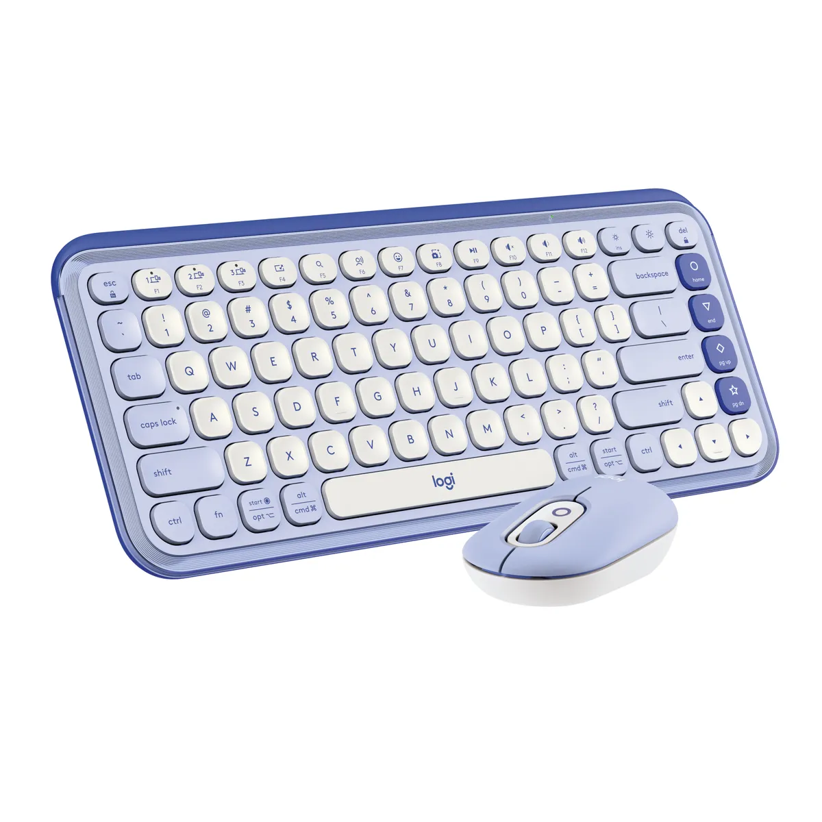 LOGITECH - Combo Teclado Y Mouse Bluetooth Logitech Pop Icon Lila
