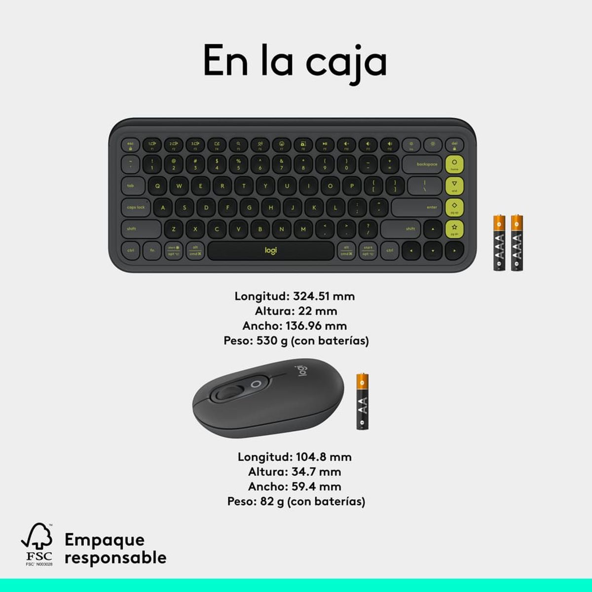 LOGITECH - Combo Teclado Y Mouse Bluetooth Logitech Pop Icon Grafito