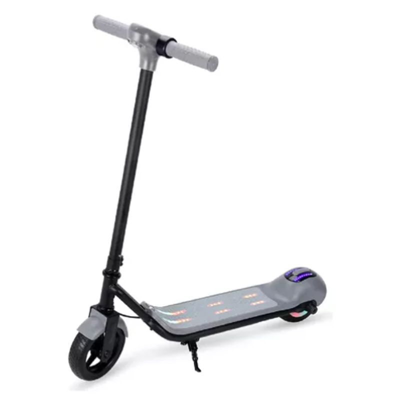 INNOVA - Patineta Eléctrica Niños Monopatín Scooter Luz Sonido Gris