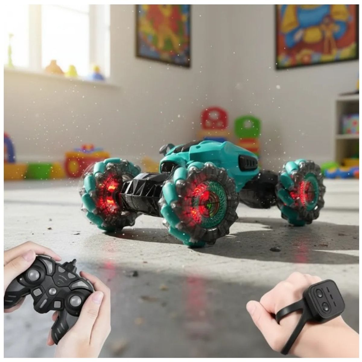 HOME - Carro Control Remoto Stunt 4x4 Sensor Movimiento Mano