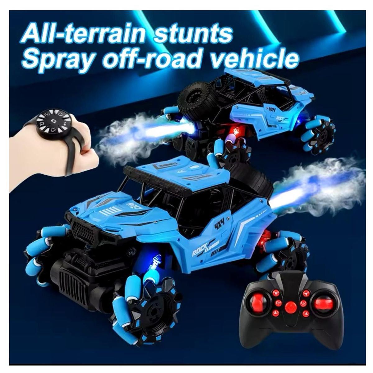 HOME - Jeep Todo Terreno 4X4 Luces Led Humo Turbina y Sonidos