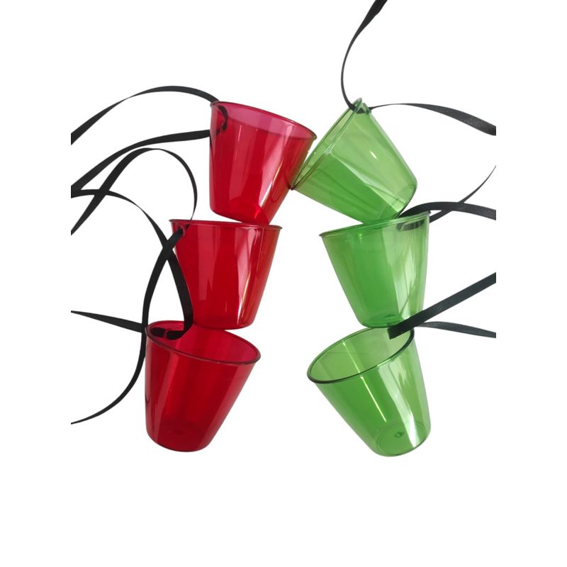 GENERICO - Maracas Pasticas Traslucidas Sonajero Navidad Novenas X12