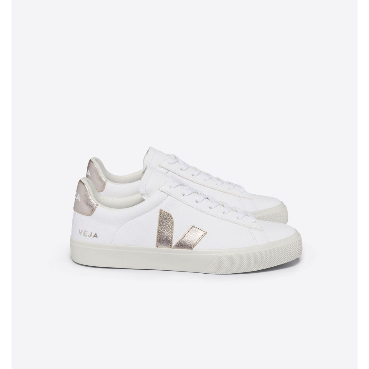 VEJA - Tenis veja de mujer campo chromefree leather VEJA Blanco TENCACHROLEW