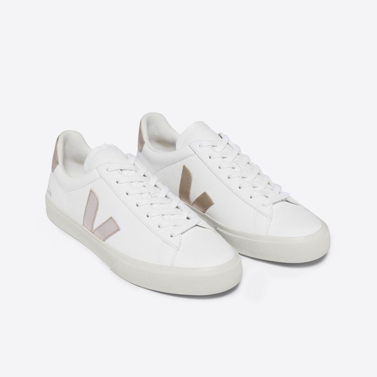 VEJA - Tenis veja de mujer campo chromefree leather VEJA Blanco TENCACHROLEW