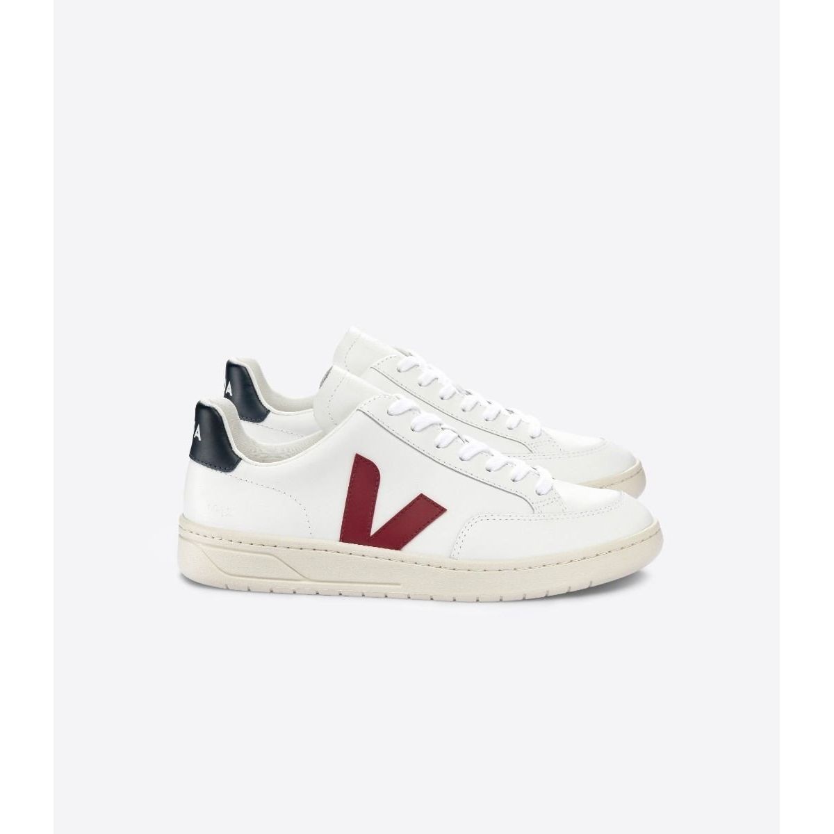 VEJA - Tenis veja de hombre v-12 marsala nautico VEJA Blanco ZAXD0201955BWHI