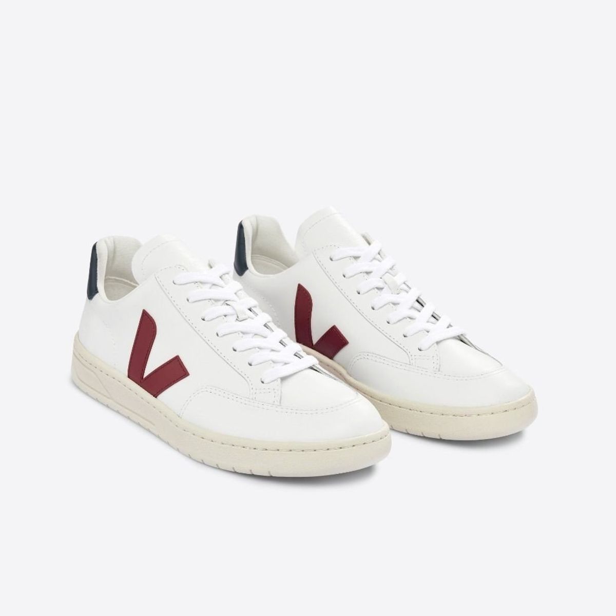 VEJA - Tenis veja de hombre v-12 marsala nautico VEJA Blanco ZAXD0201955BWHI