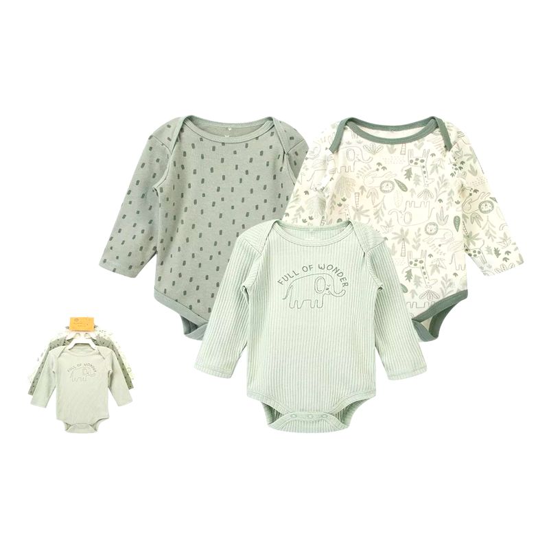 GENERICO - Set De Bodies Mamelucos Para Bebe Niño 3 und Algodón Org
