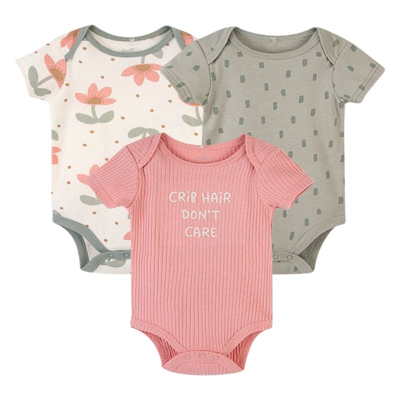 AMERICAN GENERICS - Set De Bodies Mamelucos Para Bebe Niña 3 und Algodón Org