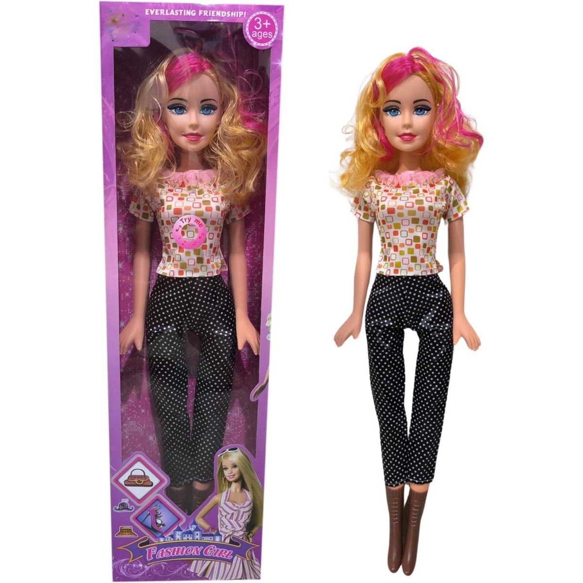 GENERICO - Muñeca Fashion Super Grande Juguete Infantil Niñas