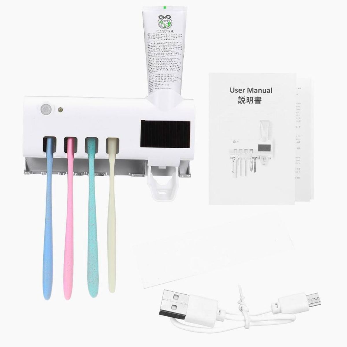 SKY - Soporte Esterilizador Uv Cepillo De Dientes Dispensador Crema Dental No Generico