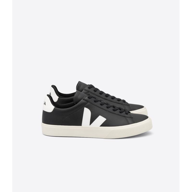 VEJA - Tenis veja de hombre campo chromefree leather VEJA Negro TECAMCHROLEA