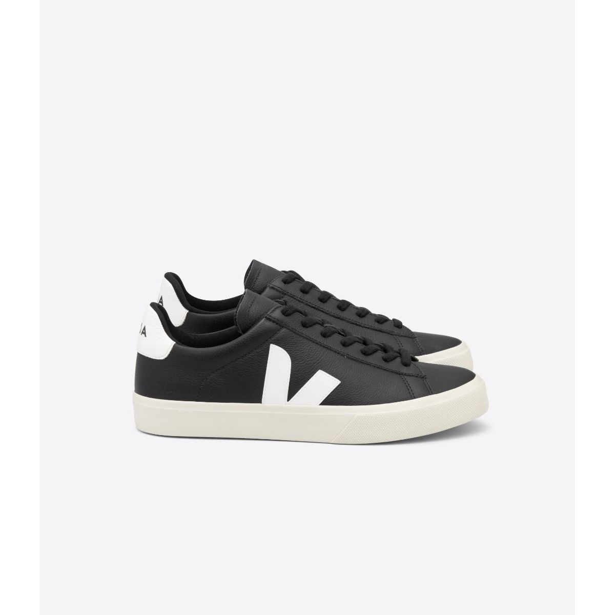 VEJA - Tenis veja de hombre campo chromefree leather VEJA Negro TECAMCHROLEA