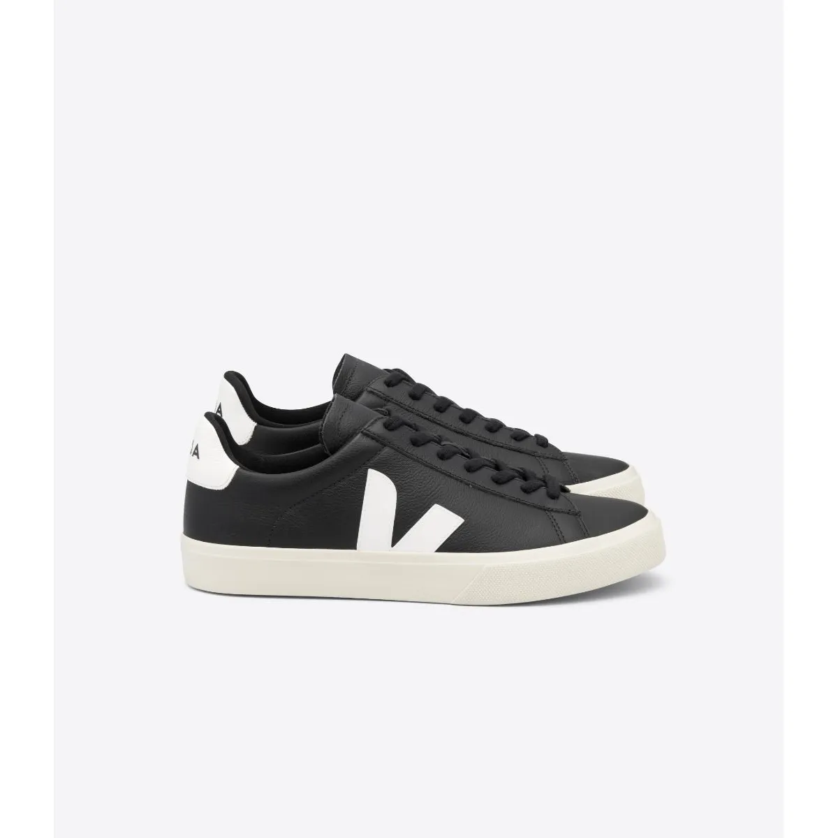 VEJA - Tenis veja de hombre campo chromefree leather VEJA Negro TECAMCHROLEA