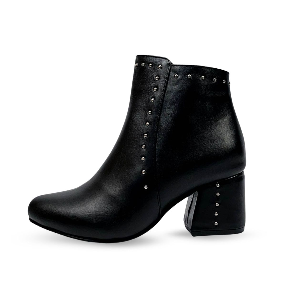 BALLERINA - Botín Cuero Para Mujer Negro Ballerinas Carina