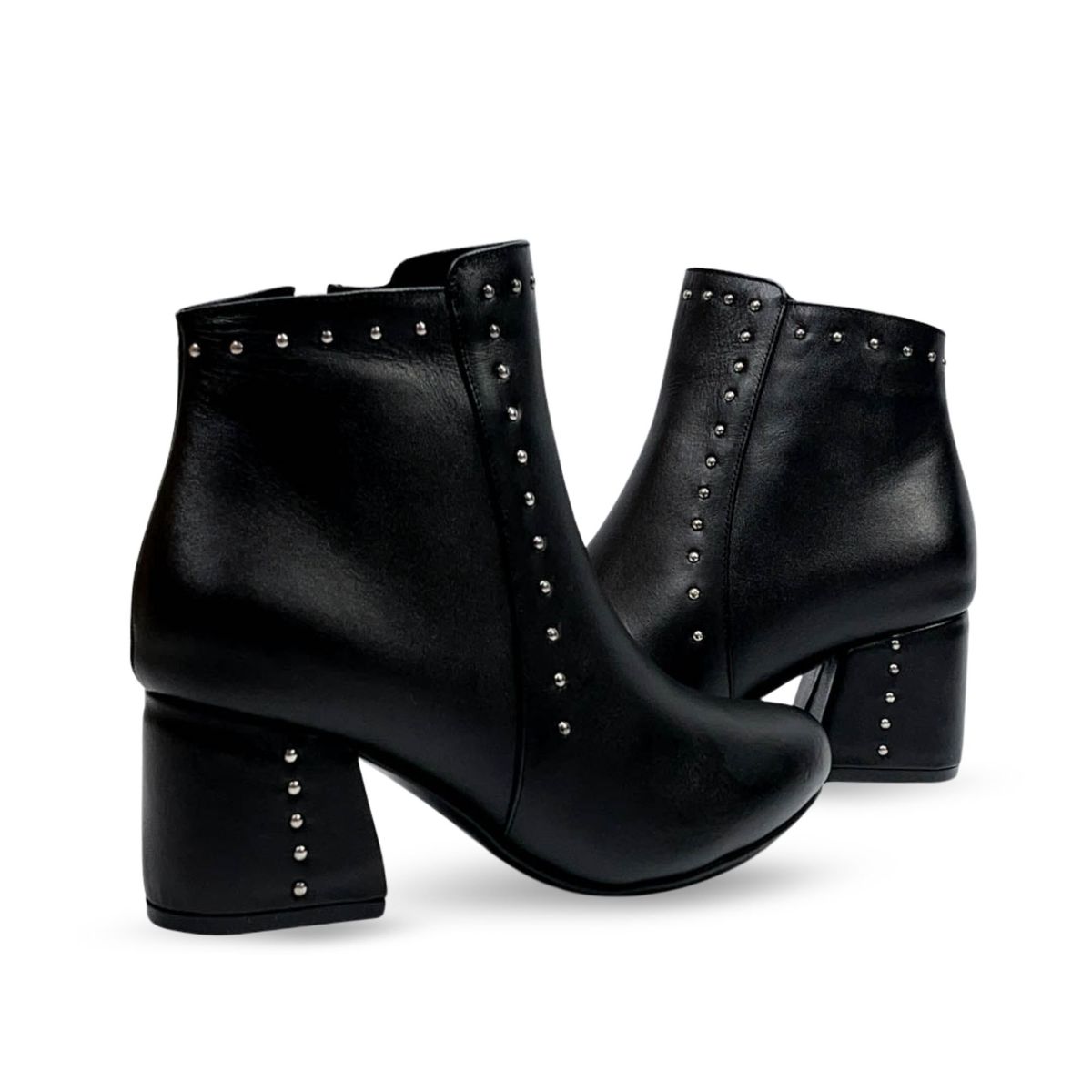 BALLERINA - Botín Cuero Para Mujer Negro Ballerinas Carina