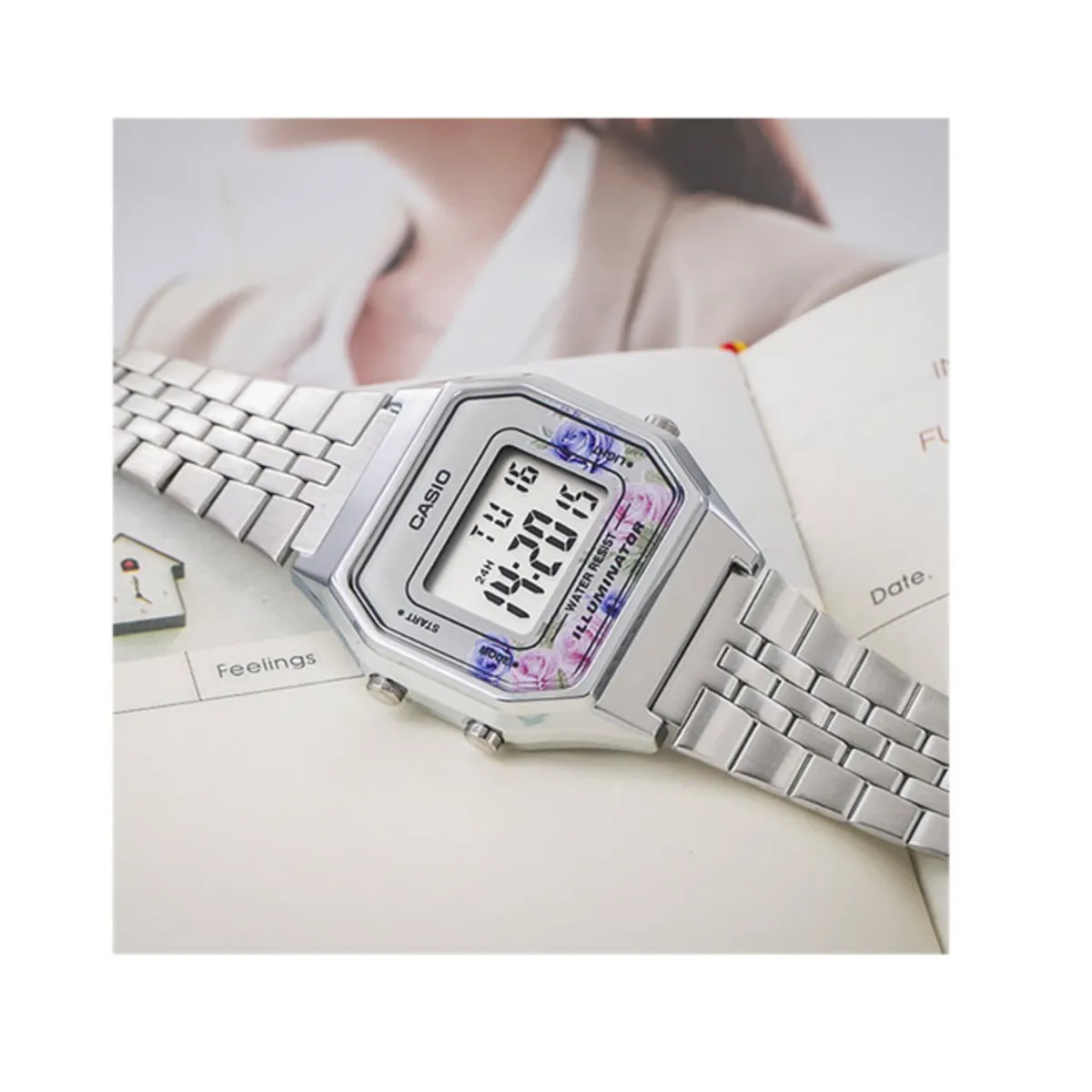 CASIO - Reloj Casio Modelo LA680WA-4C clásico-Plateado