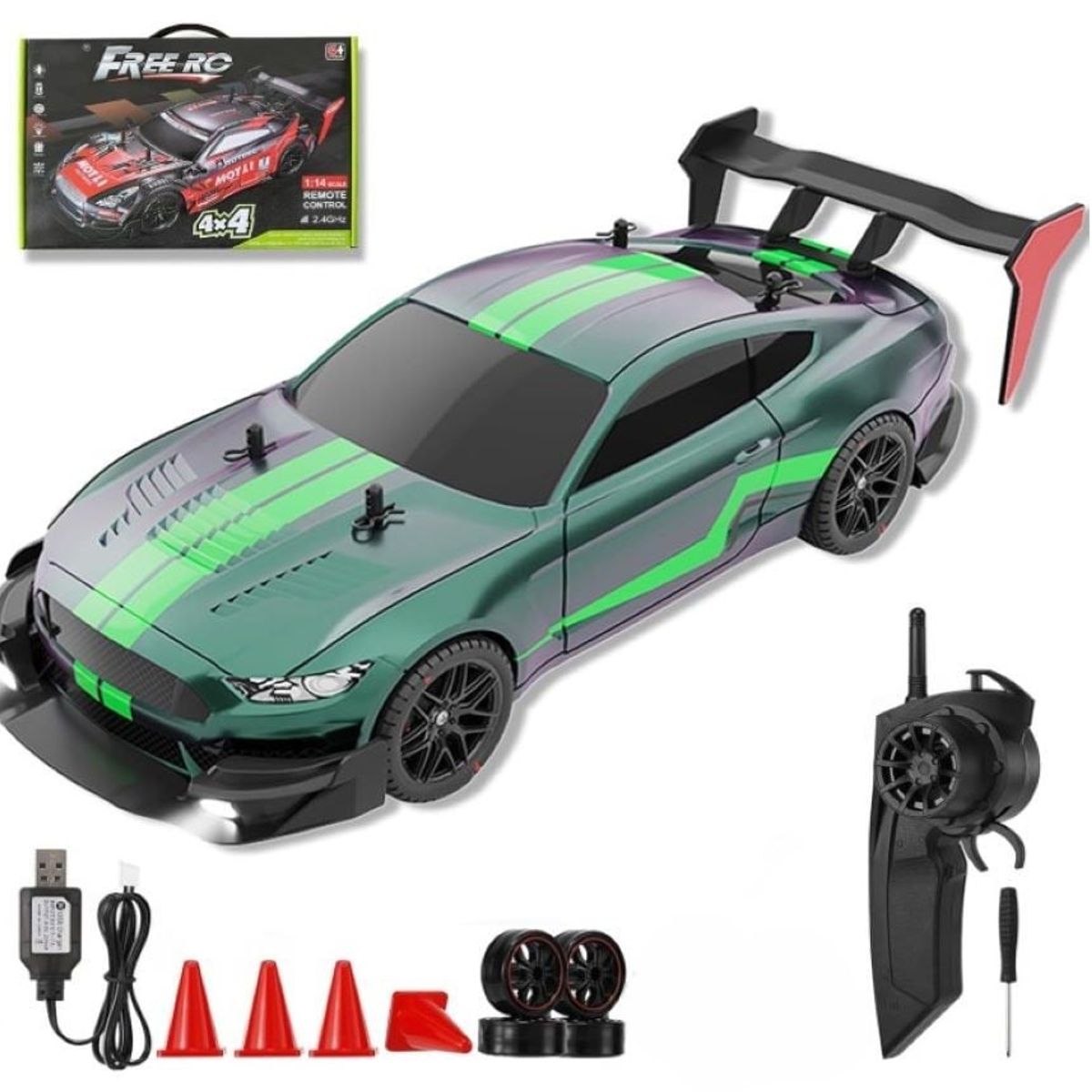 GENERICO - Carro Control Remoto GT Drift Car RC 4WD Sport Ricing