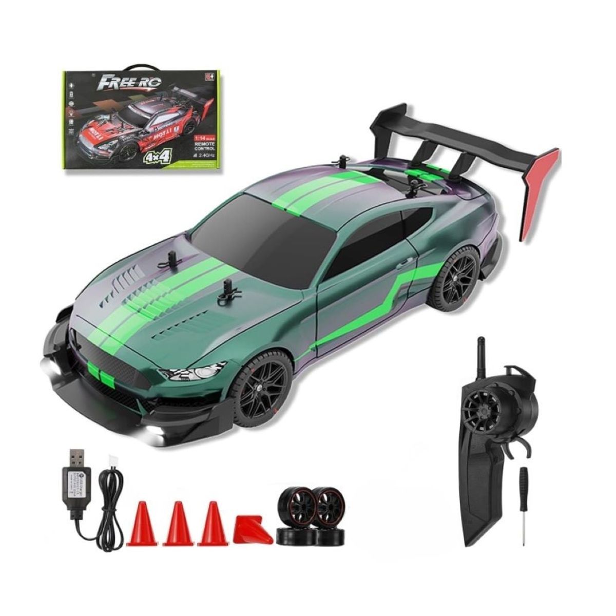 GENERICO - Carro Control Remoto GT Drift Car RC 4WD Sport Ricing