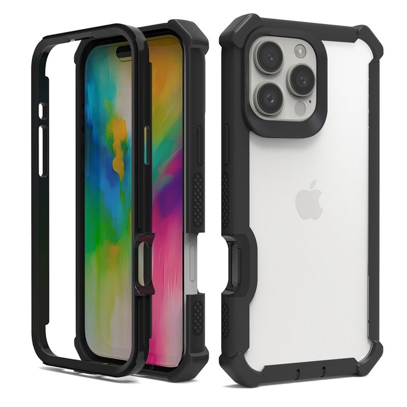 GENERICO - Estuche Reforzado 2 en 1 Protector Para iPhone 15 Pro Max