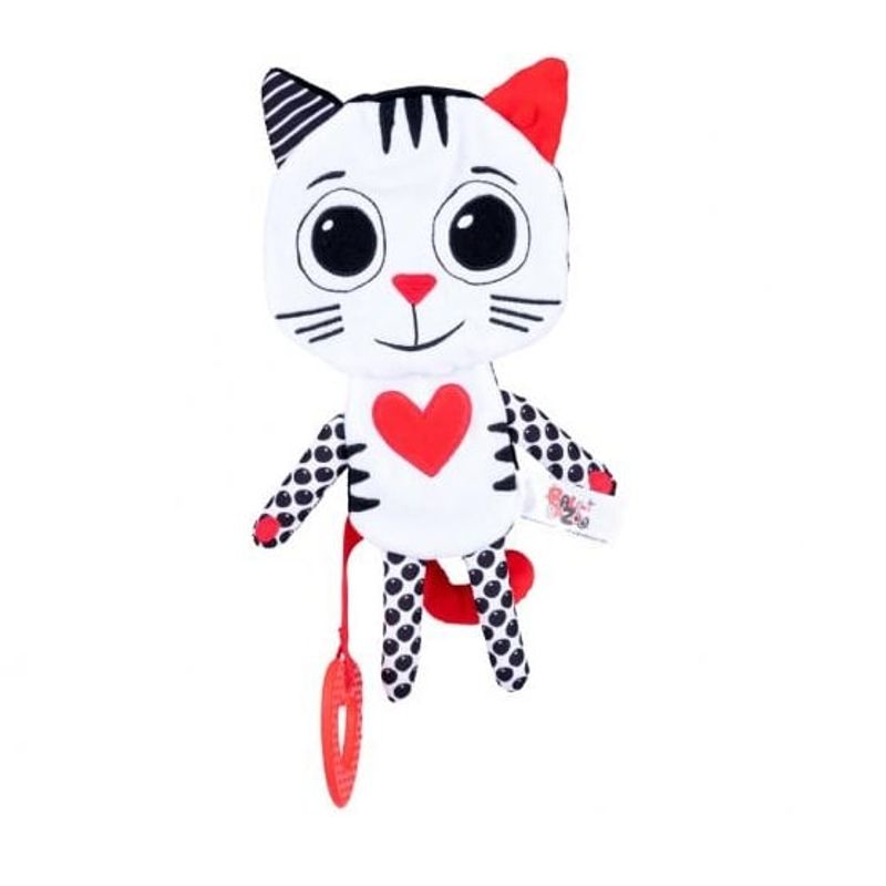 JUGANDO Y EDUCANDO - Juguete Bebé Didáctico Gato Contraste Sensorial Estimulación